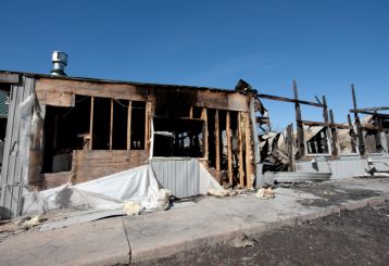 Fire cleanup and smoke damage restoration at a residential property in La Crescenta.